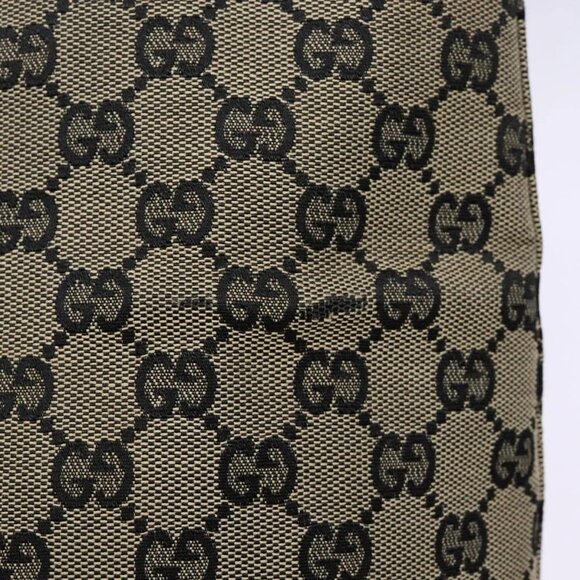 GUCCI GG Canvas Tote Bag Beige Black 002 1121 Auth - Picture 7 of 16